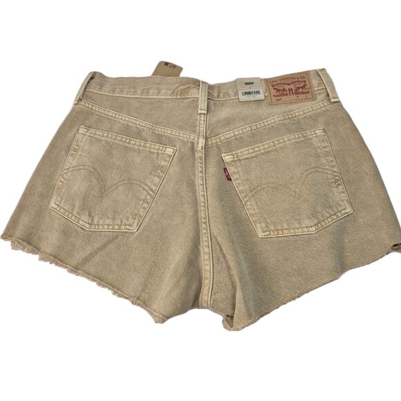 Levi’s 501 Women's Shorts Size 29 High Rise Raw Hem Distressed Light Brown (56) - Picture 2 of 10